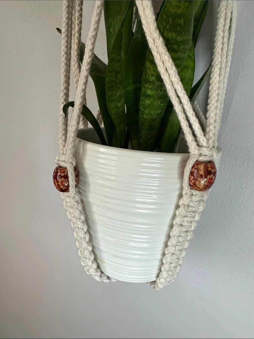 N/A cream macramé